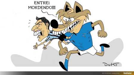 Charge do Duke sobre vitória do Cruzeiro sobre o Grêmio