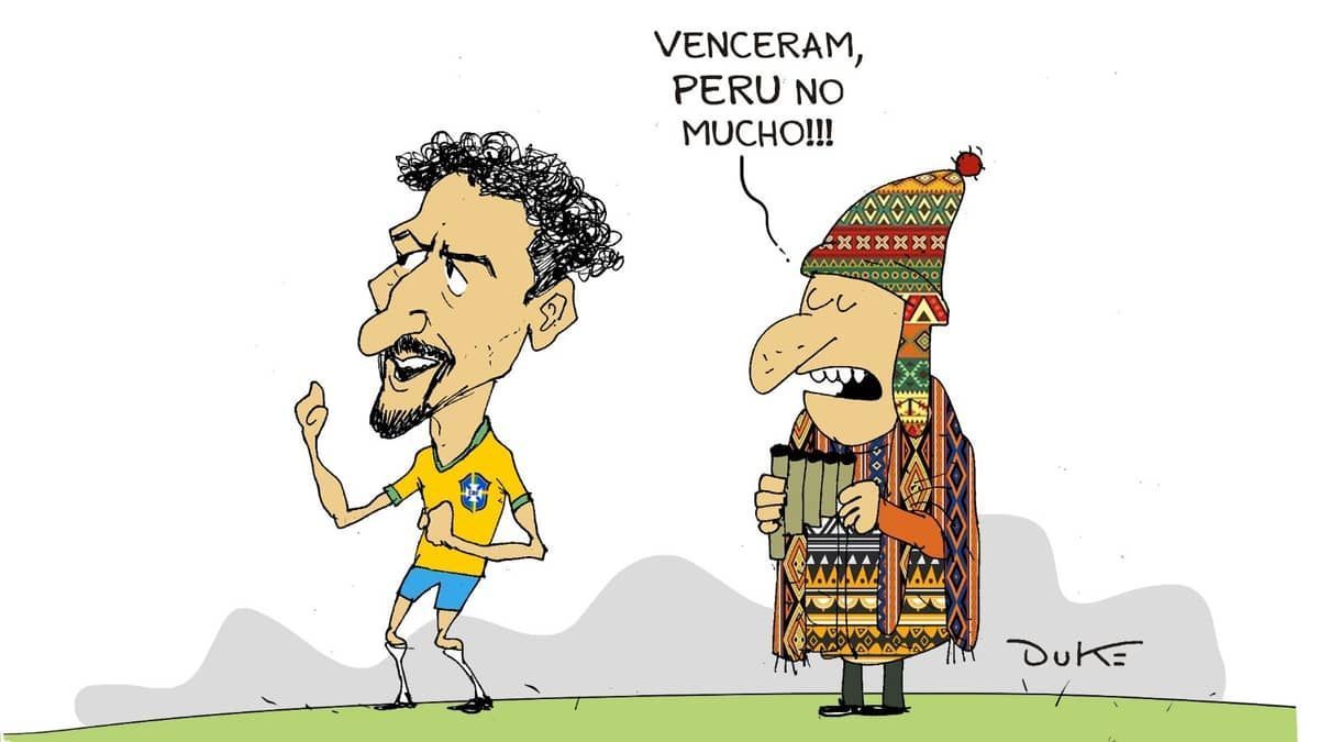 Charge do Duke: a vitória do Brasil sobre o Peru