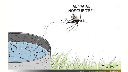 Charge sobre o combate à dengue