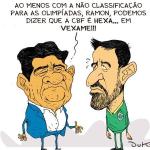 Charge do Duke: o vexame da CBF com o Brasil fora dos Jogos Olímpicos de Paris