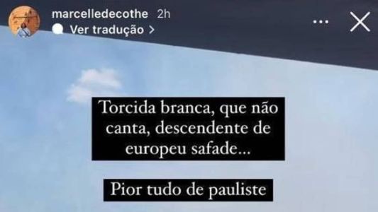 Chefe da assessoria da ministra Anielle Franco fez postagem criticando torcida do São Paulo
