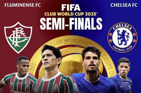 Arte de Fluminense  x Chelsea divulgada pelo MetLife Stadium