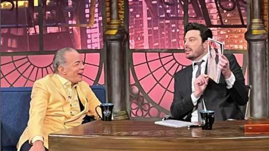 Chiquinho Scarpa em participação no 'The Noite' com Danilo Gentili