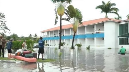 Choveu 300 mm nas últimas 24 horas em Santa Cruz de Cabrália