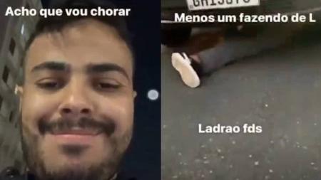 Christopher Rodrigues postou imagens do atropelamento nas redes sociais e debochou da situação