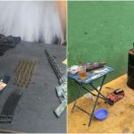 Fuzis, pistola, distintivo da polícia: veja o que foi apreendido no churrasco do tráfico em BH