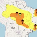 Tempestade, granizo e chuva de 100 mm: 16 estados e o DF estão em alerta