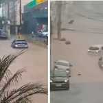 Vídeo: chuva em BH fecha vias, inunda ruas, causa enxurradas e deixa carros 'boiando'