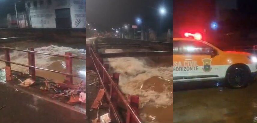 Chuva forte em BH provoca fechamento de avenida e provoca estragos