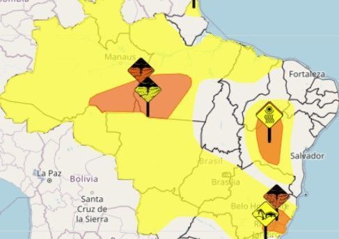 Brasil tem alerta de chuva intensa para 15 estados; veja quais