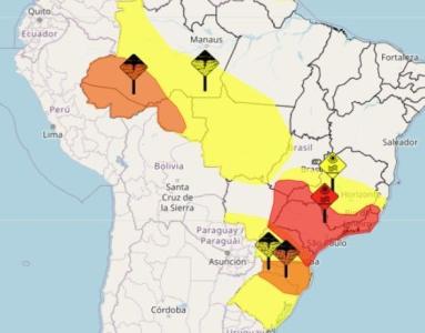 Mapa mostra onde pode ter chuva e calorão no Brasil