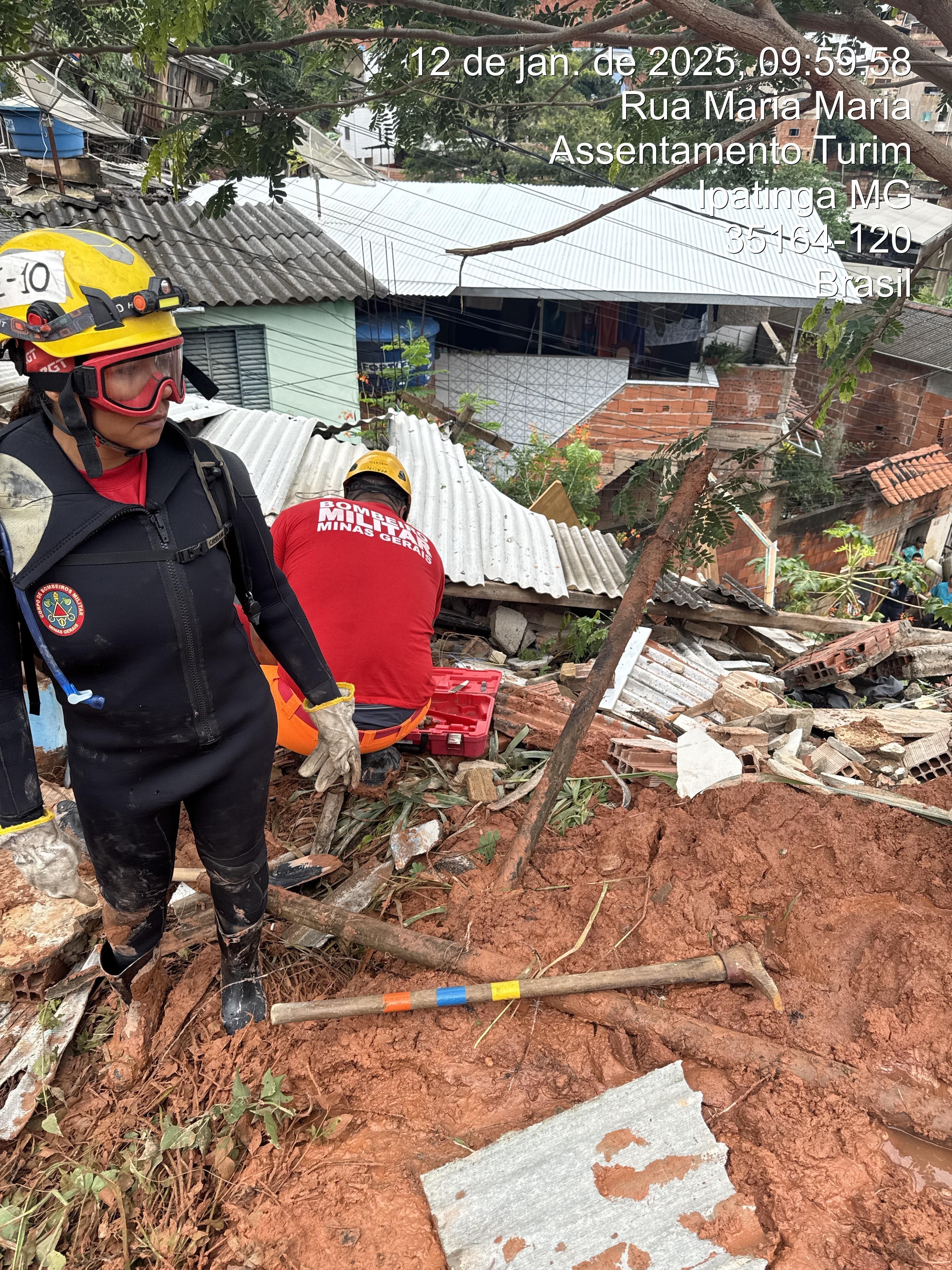 Chuva em Ipatinga: número de mortos sobe para 10, sendo cinco da mesma família
