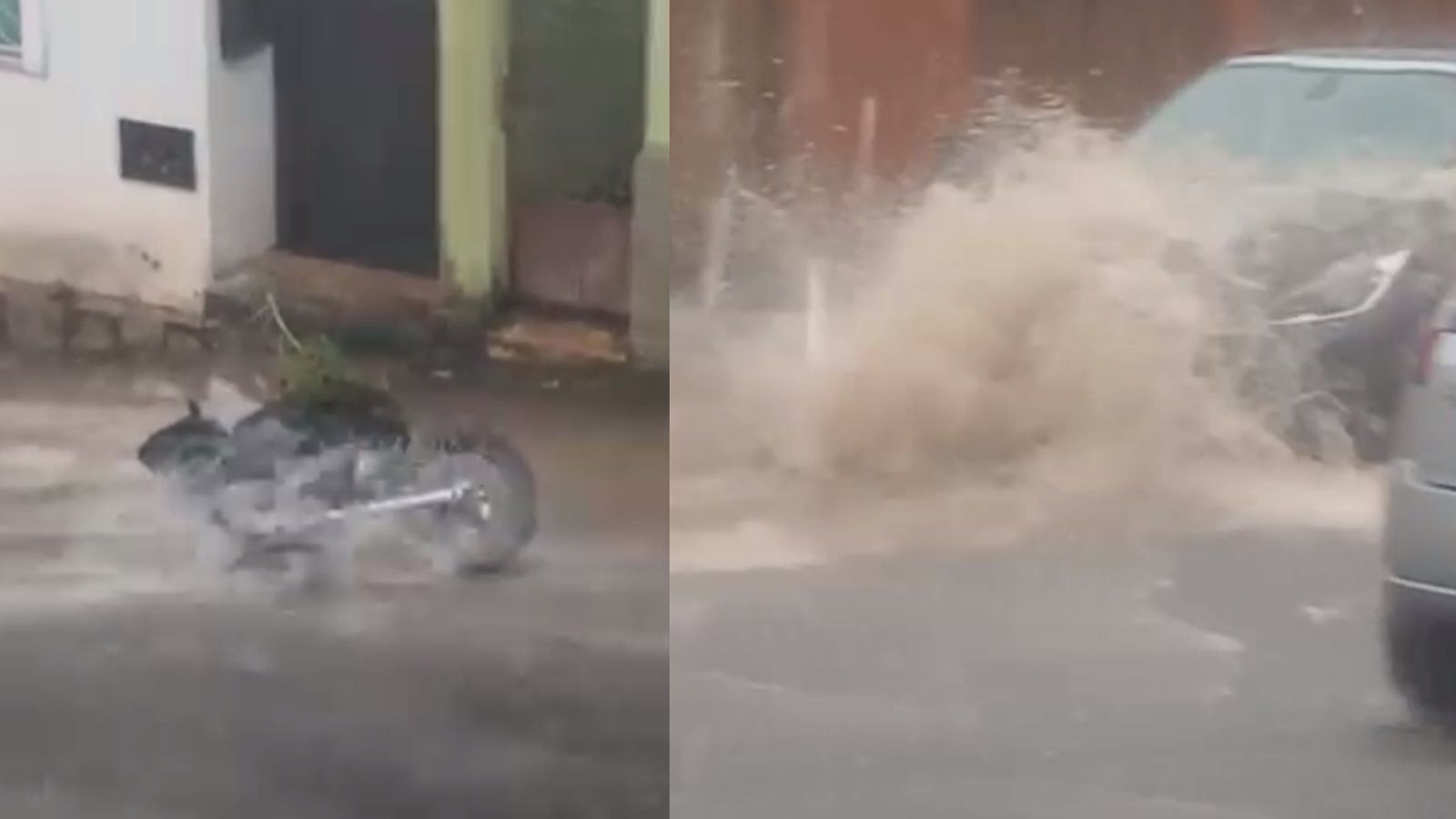 Vídeo: ruas de Juiz de Fora (MG) 'viram' rios durante forte chuva na Zona da Mata