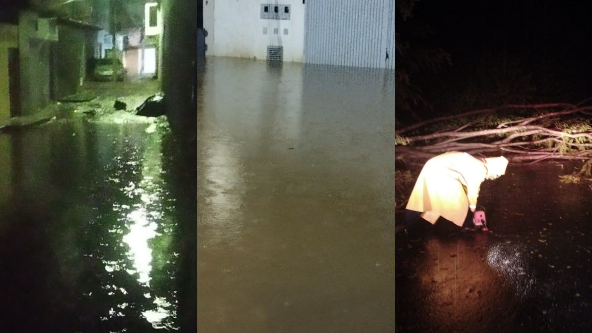 Temporal causa alagamentos e estragos em Montes Claros (MG)