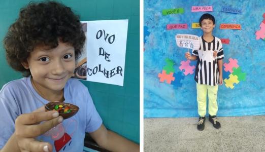 Fotos mostram Carlos Gaieski de Araújo Machado, de 10 anos, e Kauane de Araújo Machado, de 6 anos