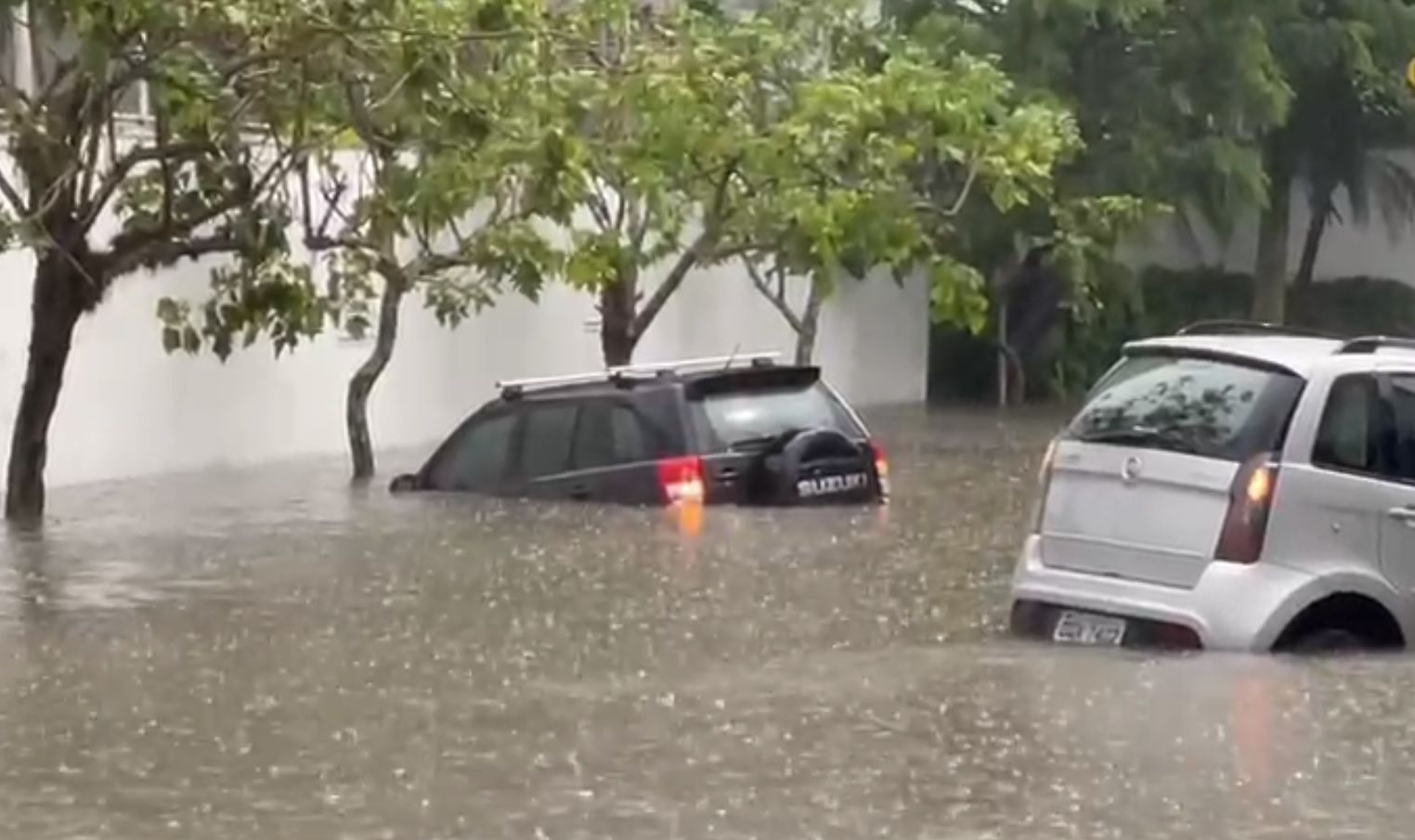 Vídeo: chuva deixa carros boiando na enxurrada em Mogi das Cruzes-SP