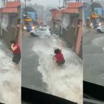 Chuva em BH: vídeo mostra mulher sendo arrastada pela enxurrada no Alto Vera Cruz