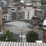 Teto de igreja no bairro Canaãzinho cai após ventania, em Ipatinga