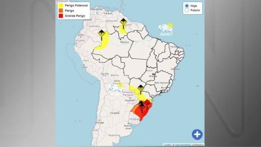 Ciclone deixa RS e SC em alerta do Inmet de “grande perigo“.
