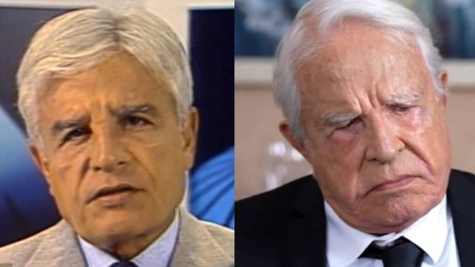 Cid Moreira à frente do JN/ Cid Moreira atualmente em entrevista com o 'Encontro'