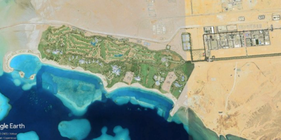 Projeto de 500 bilhões de dólares: Imagens de satélite revelam construção de palácio de luxo na costa saudita