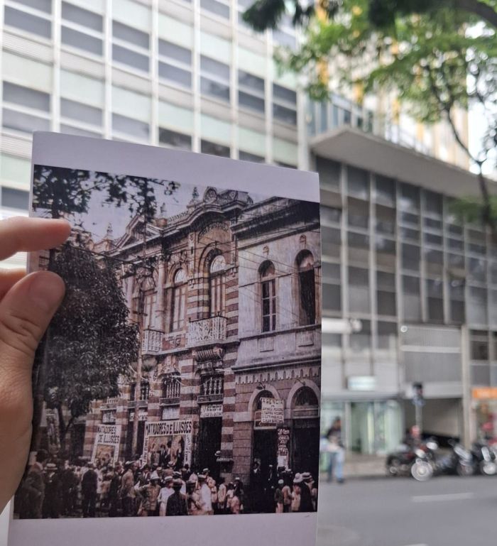 Foto mostra o antigo Cine Odeon, na Rua da Bahia, que hoje virou uma agência bancária Foto mostra o antigo Cine Odeon, na Rua da Bahia, que hoje virou uma agência bancária
