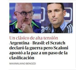 Jornais argentinos repercutem jogo entre Argentina e Brasil