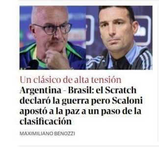 Jornais argentinos repercutem jogo entre Argentina e Brasil