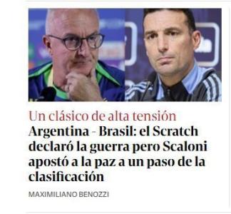Jornais argentinos repercutem jogo entre Argentina e Brasil