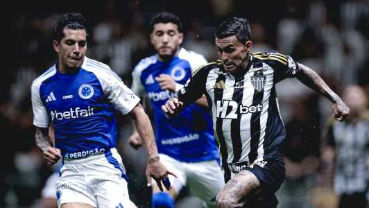 Lucas Romero, William e Dudu em Atlético 1 x 1 Cruzeiro, pelo Brasileirão 2025