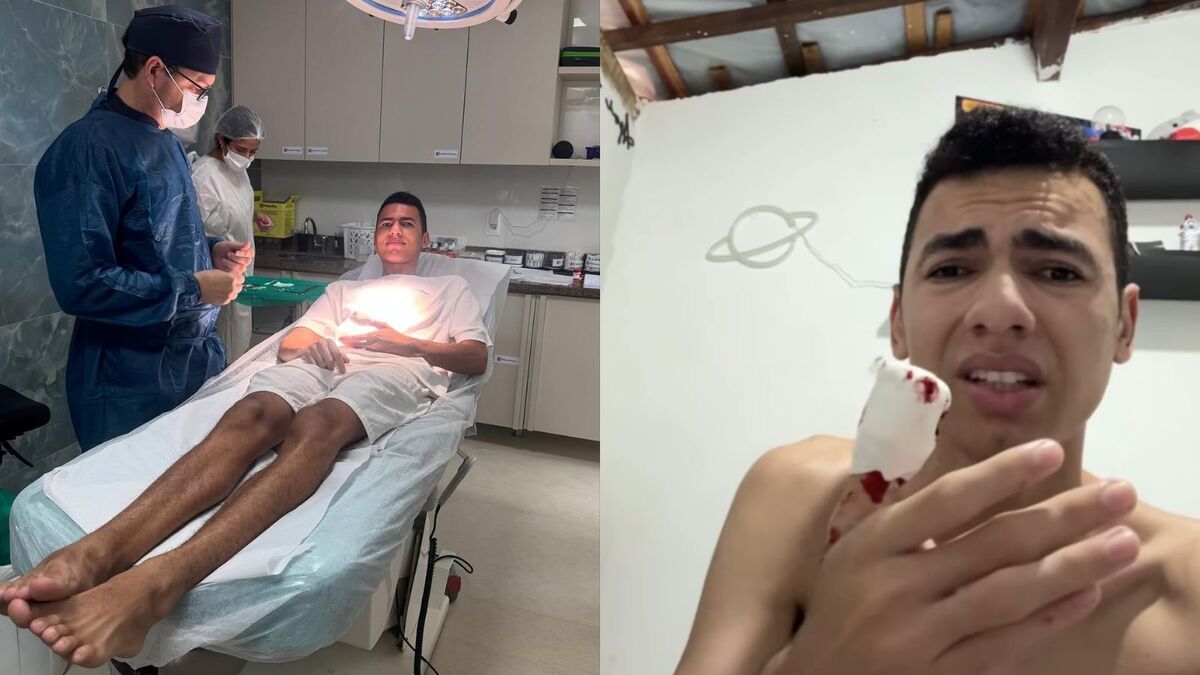 Influenciador é diagnosticado com tumor, passa por cirurgia e reclama de dor intensa: 'Pior noite da vida'