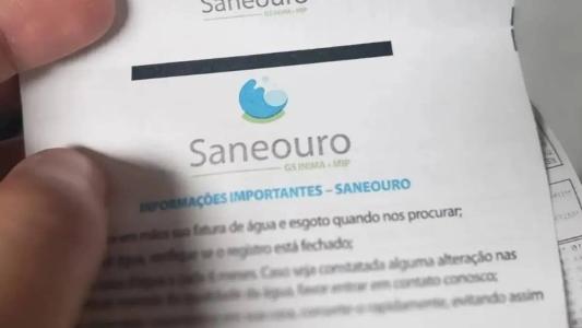 Clientes residenciais terão desconto em fatura da Saneouro
