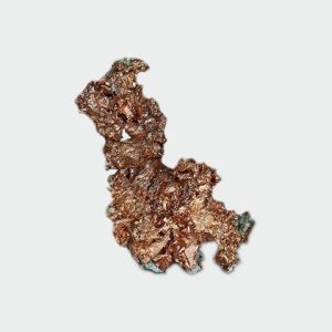 Imagem de um fundo branco com o material cobre ao centro