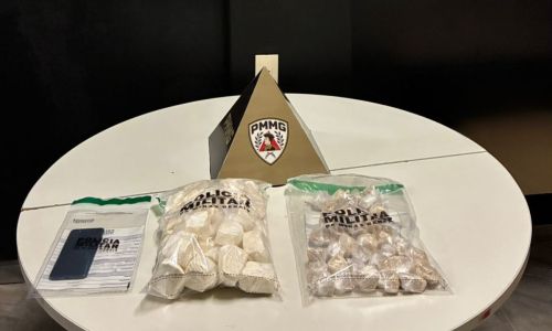 Cocaína e celular foram apreendido