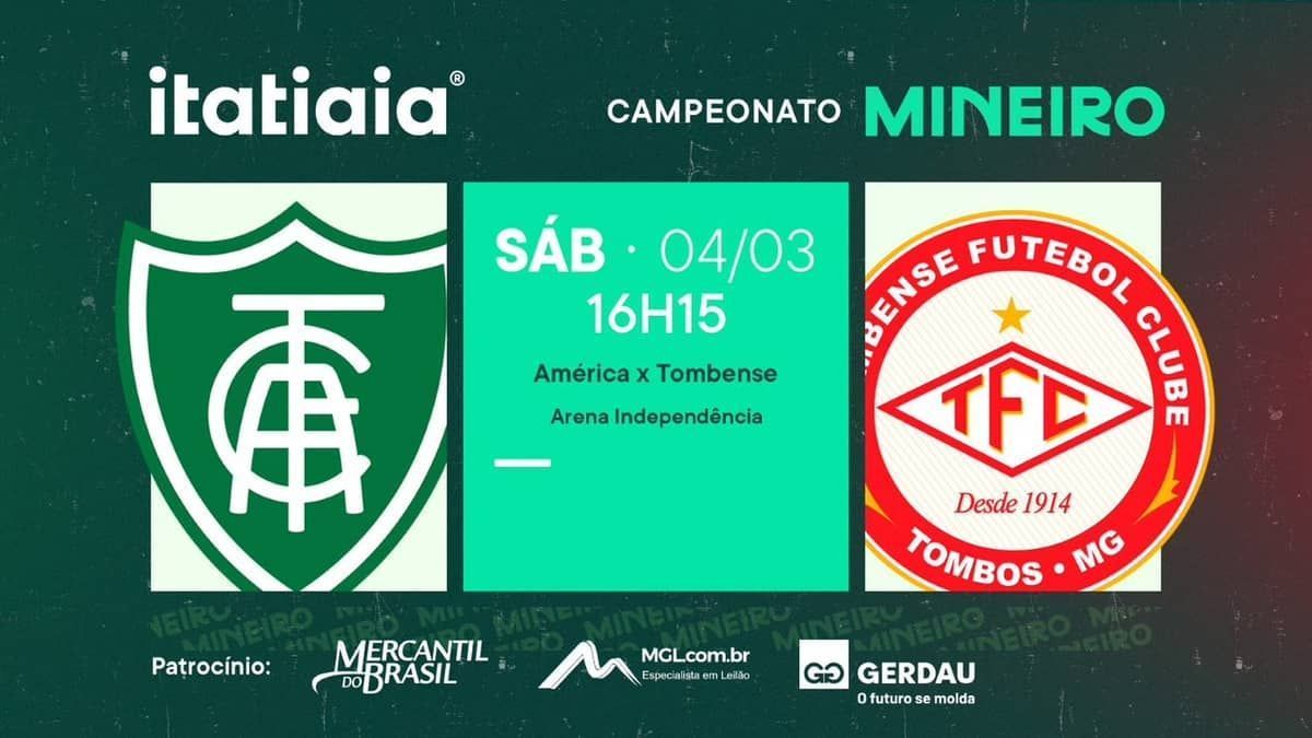 América x Tombense: acompanhe o jogo do Campeonato Mineiro ao vivo na Itatiaia