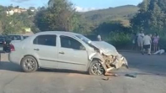 Colisão frontal na BR 356 em Ouro Preto