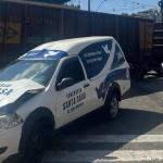 Trem e Carro Funerário colidem em Conselheiro Lafaiete