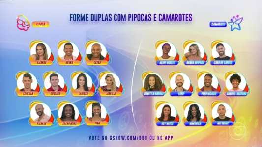 Com exceção de Paula e Gabriel, os demais participantes devem ser separados em duplas