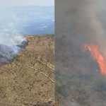 Combate de incêndio de grande proporção na Serra do Rola Moça, em Nova Lima, já dura onze horas