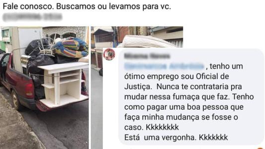 Comentários maldosos foram feitos em grupo com 29 mil pessoas
