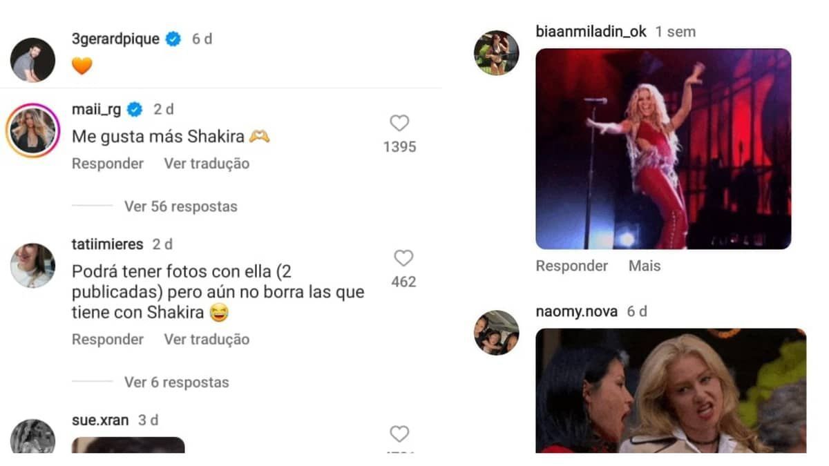‘Gosto mais da Shakira’: fãs bombardeiam fotos de Piqué com imagens da ex