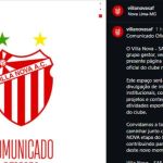 Villa Nova atualiza página no Instagram após aprovação da SAF