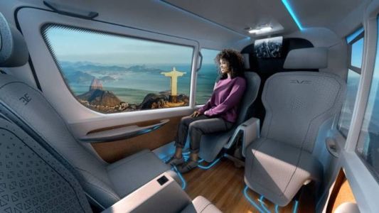 Conceito do interior do eVTOL da Eve