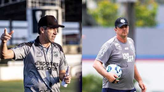 Léo Condé, técnico do Ceará, e Rogério Ceni, técnico do Bahia