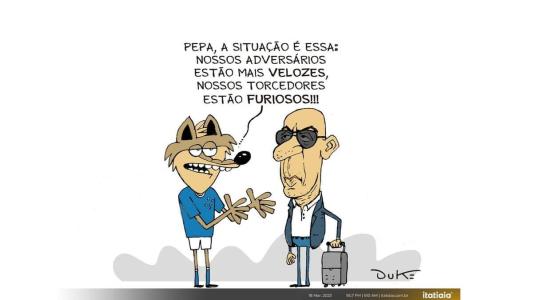 Confira a charge de Duke sobre a chegada de Pepa a Belo Horizonte