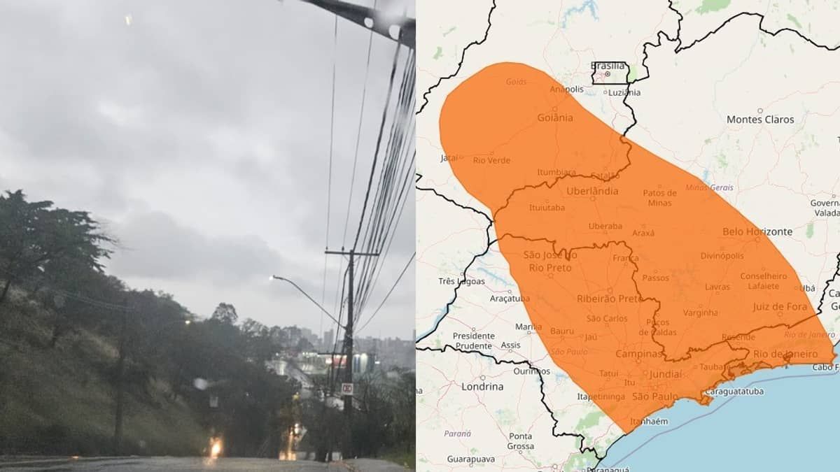 BH e mais 463 cidades de Minas estão sob alerta de 'perigo' para chuva de granizo de até 100 mm