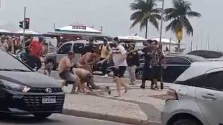 Confusão entre torcedores de Fluminense e Argentinos Juniors ocorreu em Copacabana