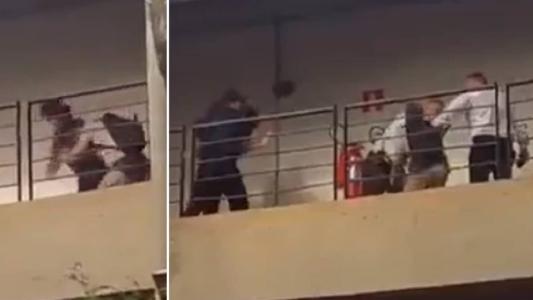 Confusão foi filmada por outros estudantes