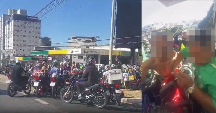Fotos mostram aglomeração de motociclistas em Belo Horizonte