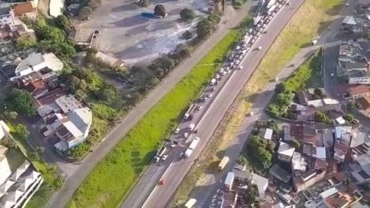Congestionamento chegou a 8km